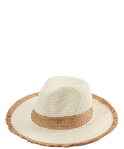 Grayed Brim Beach Straw Hat  HA320102 IVORY